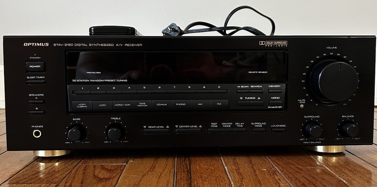 Optimus STAV-3160 100W Synthesized A/V Receiver. Excellent Condition.