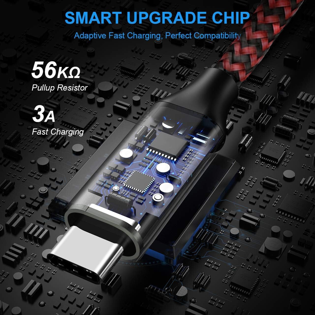Braided USB Type-C USB-C to USB-A Fast Charge Cable Cord Charger Charging Sync