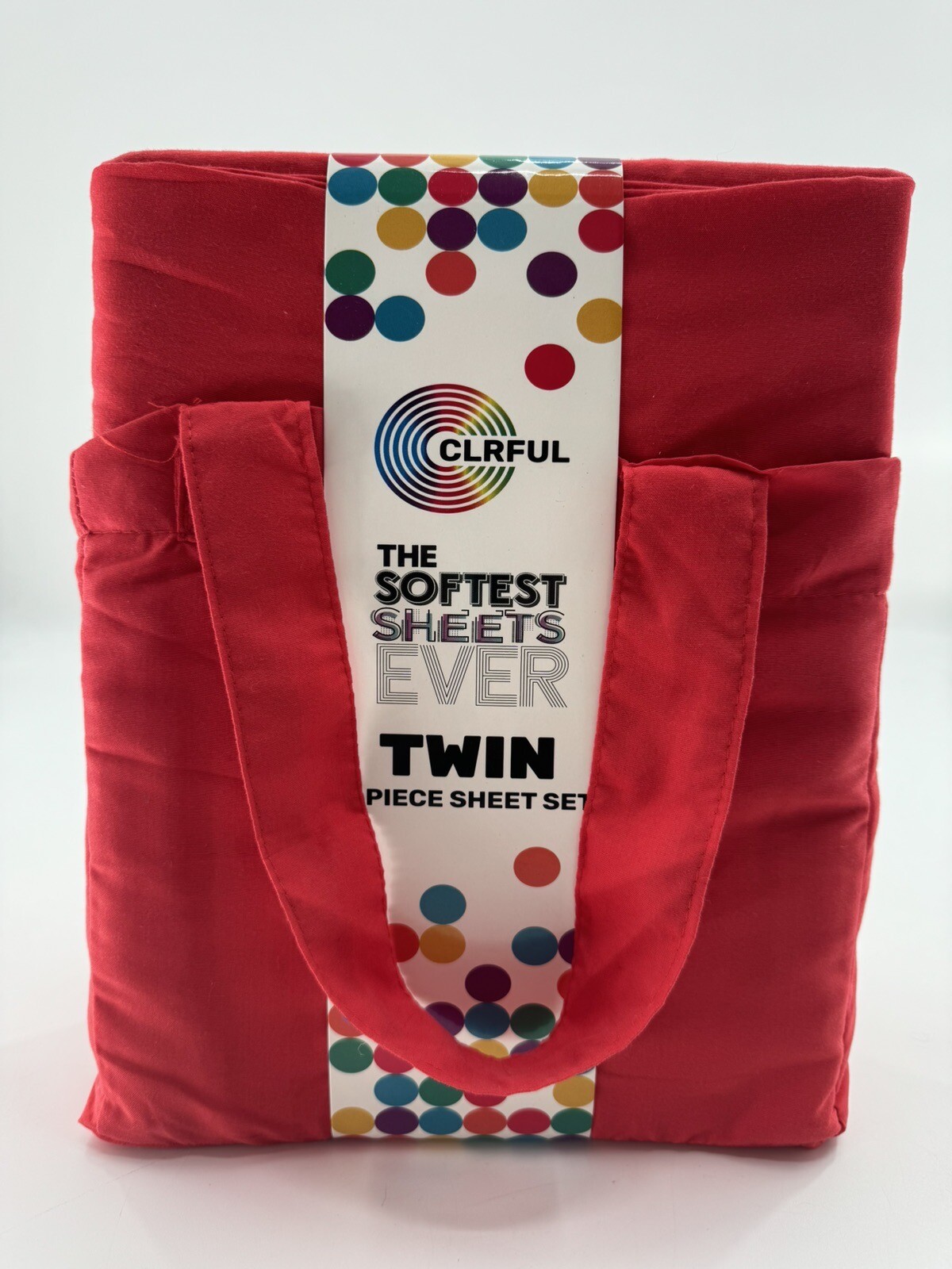 Twin Sheet Set CLRFUL 3pc Red 100% Microfiber NEW Bedsheet Bedding Twin Bed