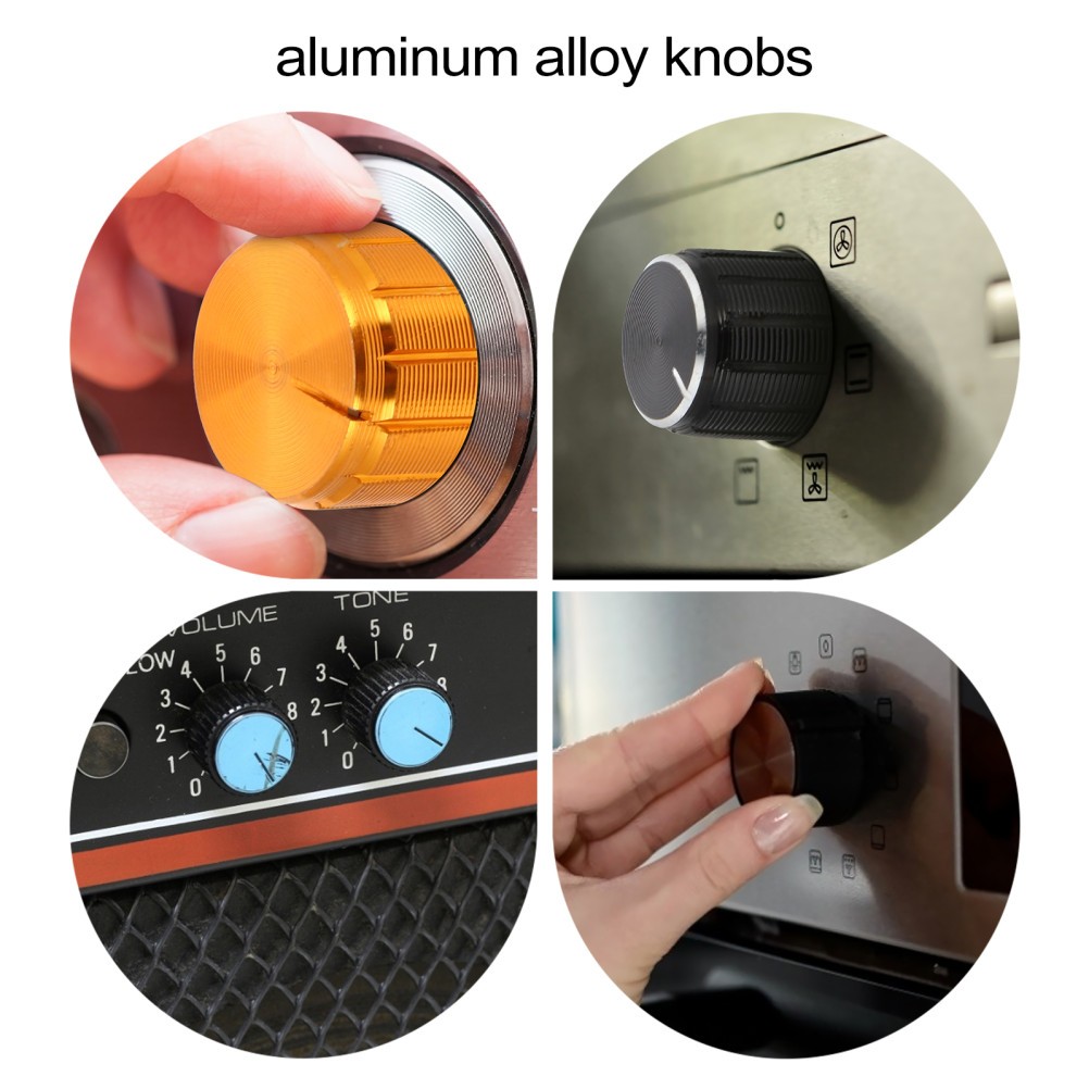 12 Pcs Audio Potentiometer Knobs Aluminum Alloy Rotary Sound Control Knobs