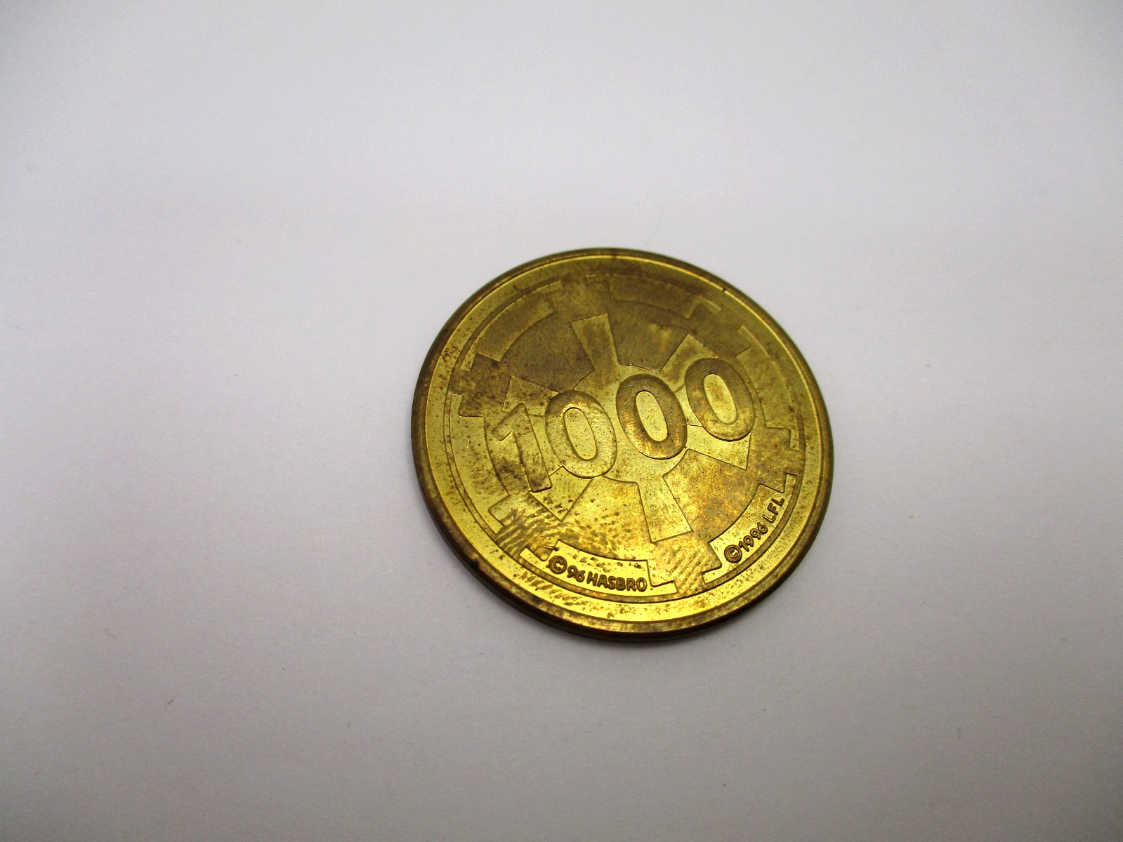 Star Wars Imperial BRASS Coin 1000 Credits Monopoly Limited Collector Ed. 1996