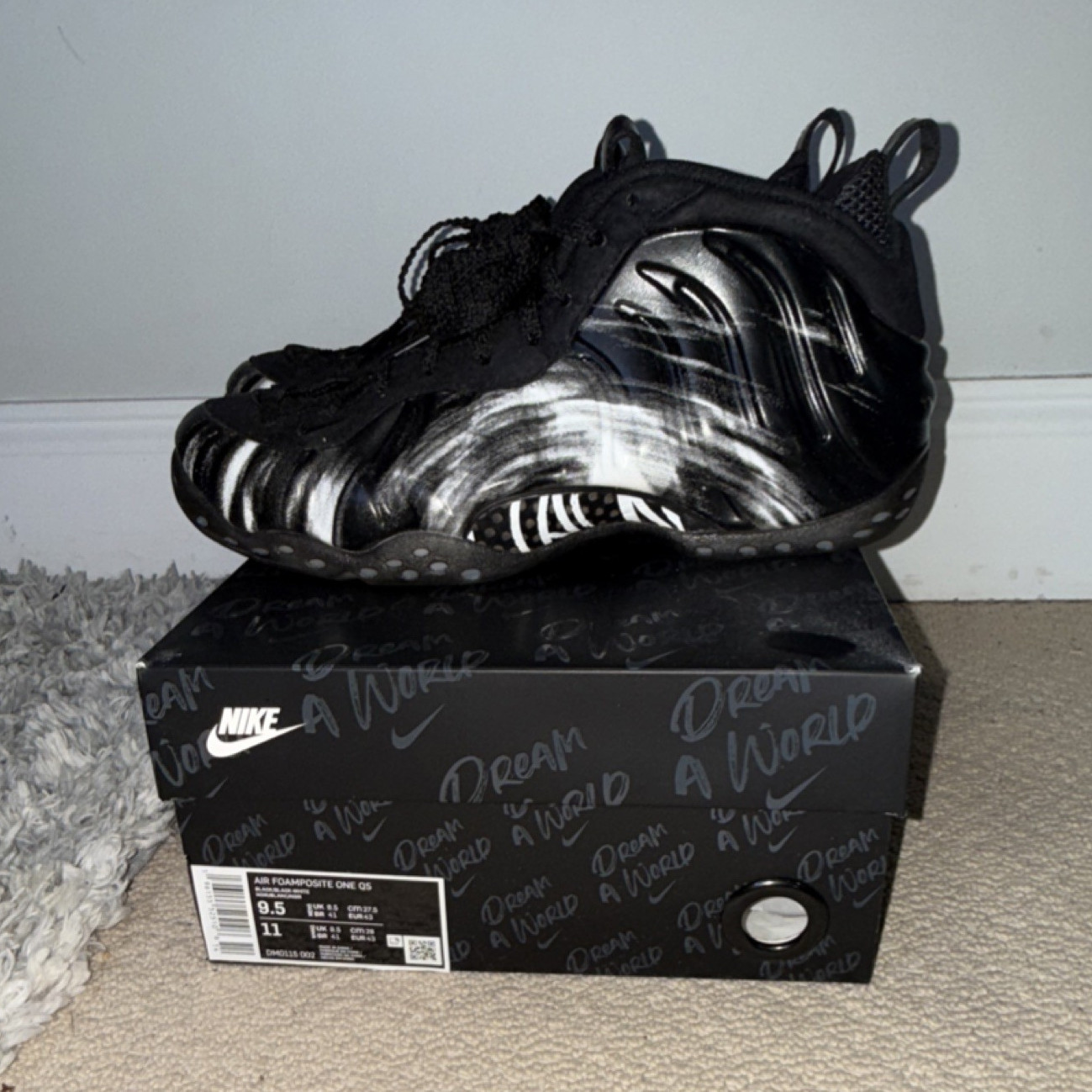 Nike Air Foamposite One QS Dream A World Black DM0115-002 2022 Men's Sneaker
