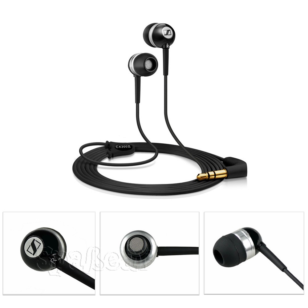 Genuine Sennheiser CX 300 II CX300 Precision In-Ear Headphones Earphones - Black