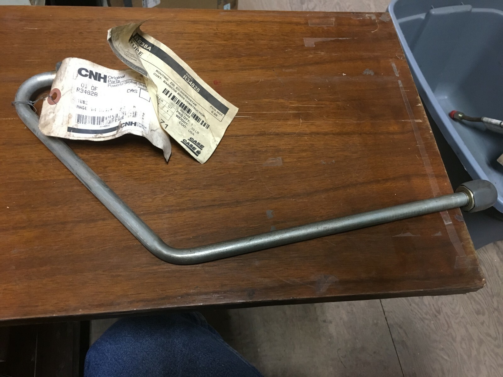 New Case Steel Hydraulic Line CNH R34828