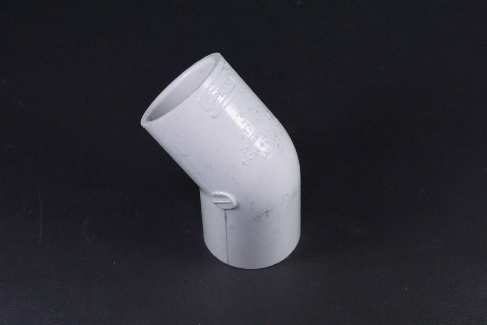 417-007 Spears PVC Fitting 45deg Elbow 3/4" Socket Schedule 40 Sch 40 White 45°
