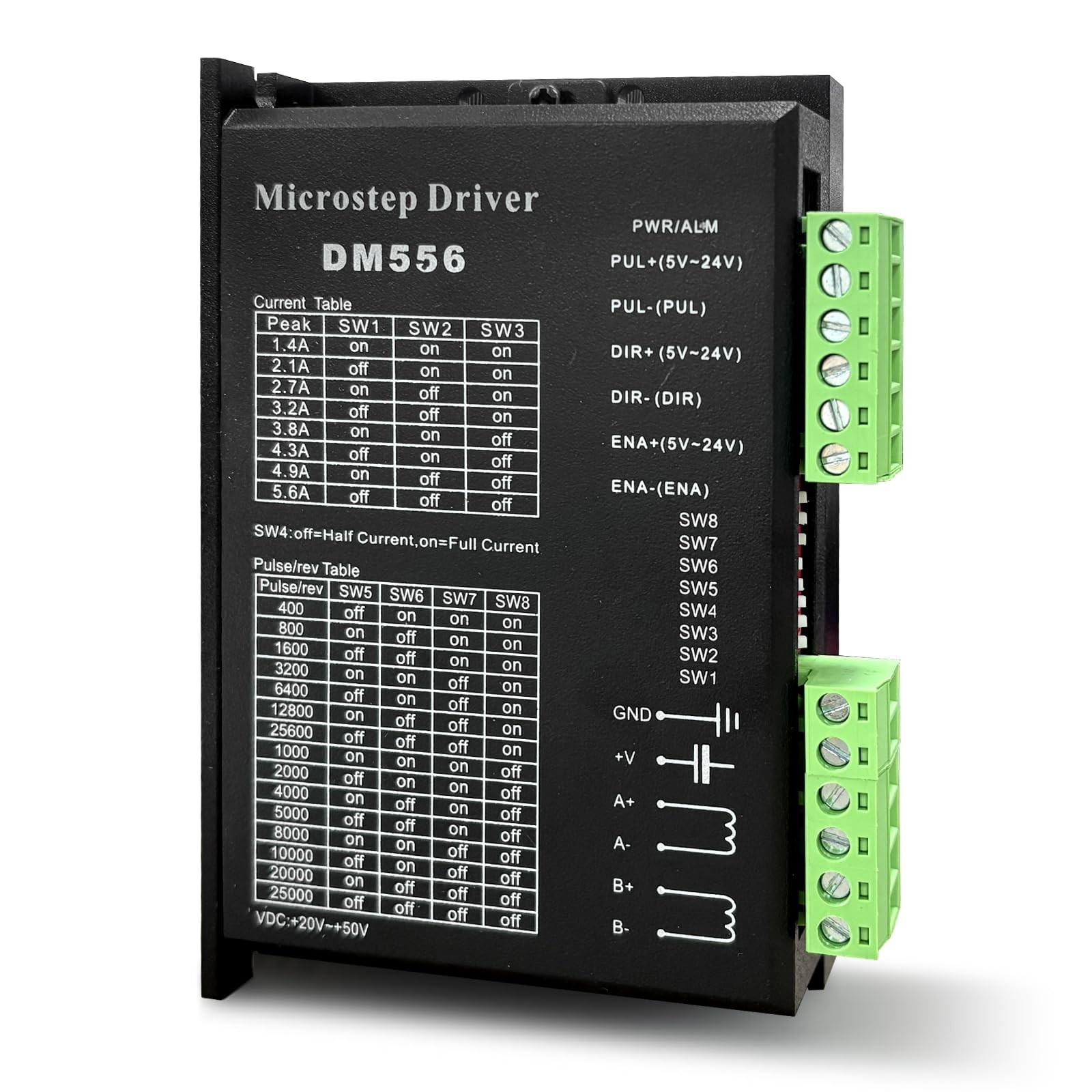 EBYSAICO CNC Digital Stepper Motor Driver DM556 Black