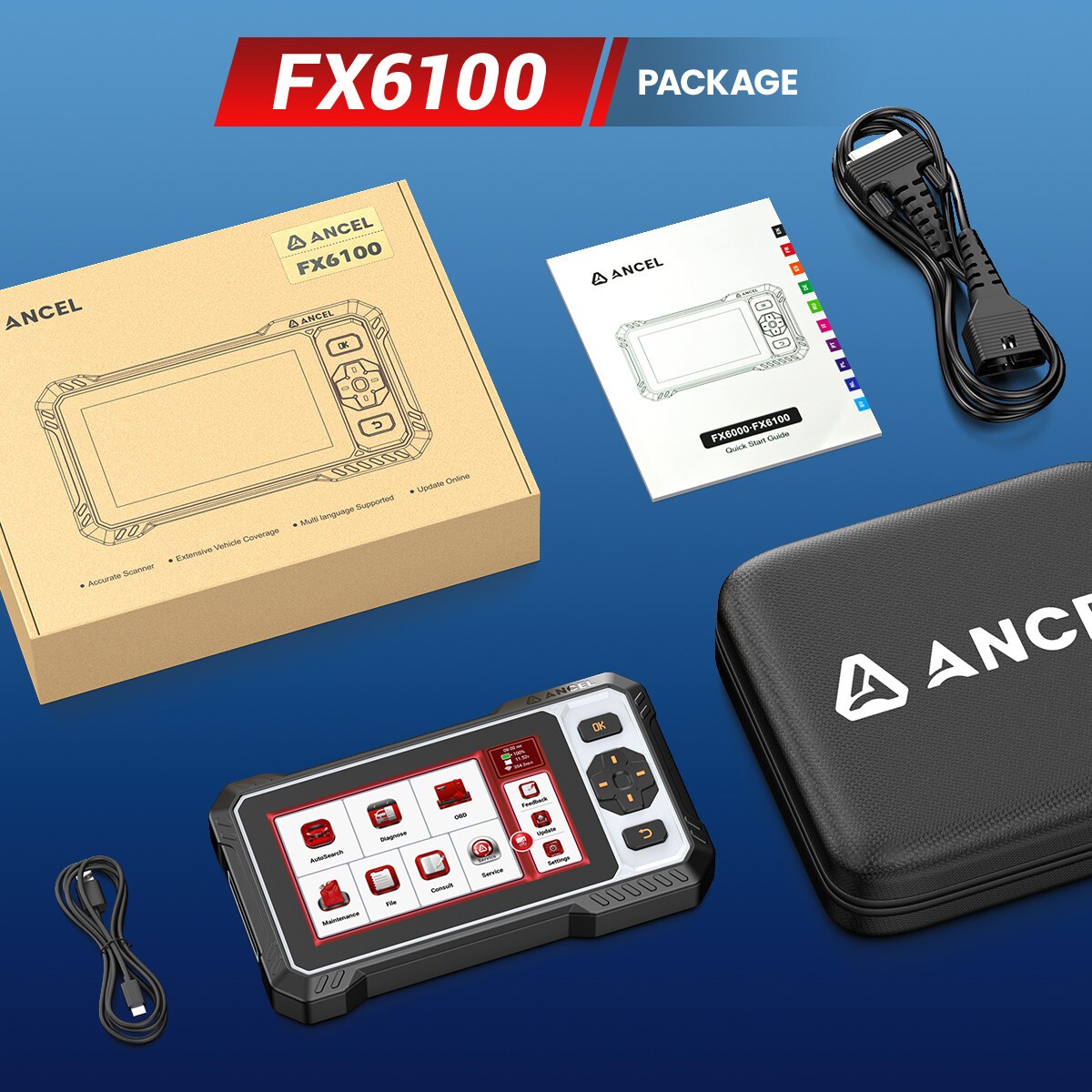 ANCEL Bidirectional OBD2 Scanner All System Auto Diagnostic Tool ABS DPF Reset