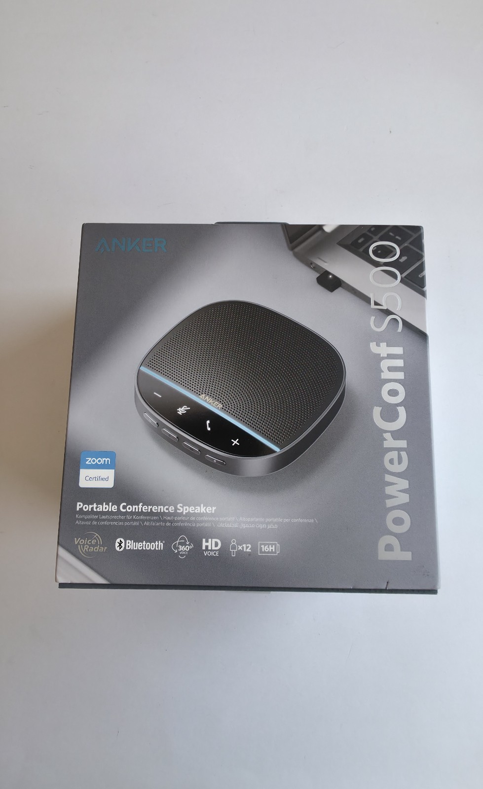 Anker PowerConf S500 Speakerphone with Zoom Rooms and Google Meet Certifications