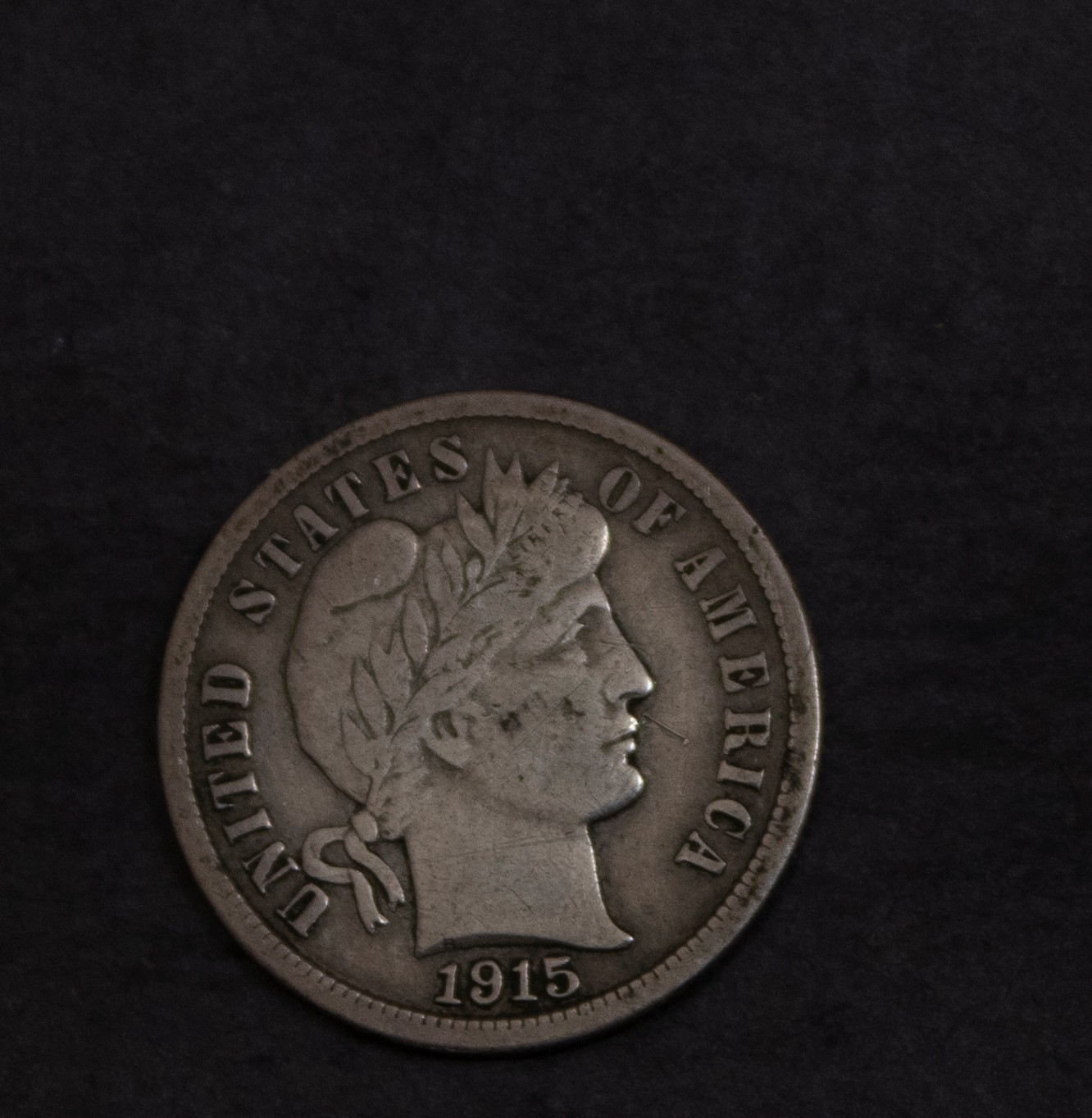 1915 S Barber Dime VF Obverse Scratches ........Lot  5620