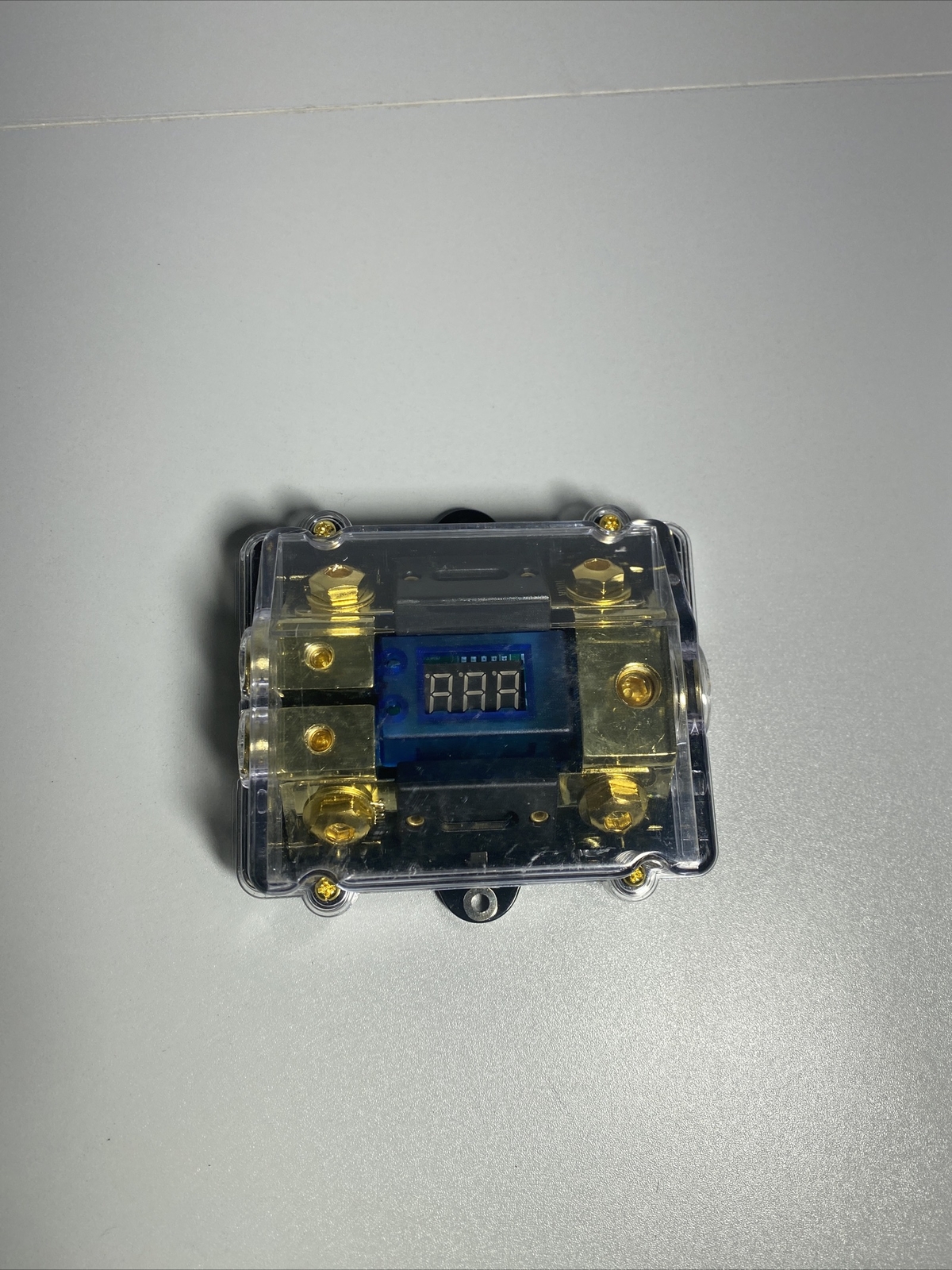 LED Display 1x0 IN-2x4GA OUT Distribution Block Fuse Holder for Car Audio Marine
