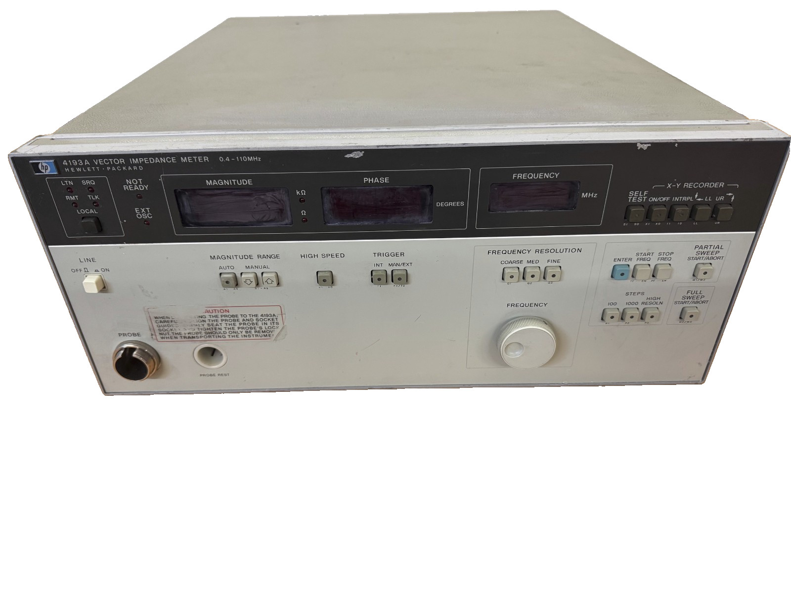 HP 4193A Vector Impedance Meter - Passes Self-Test, See Video *Parts/Repair*