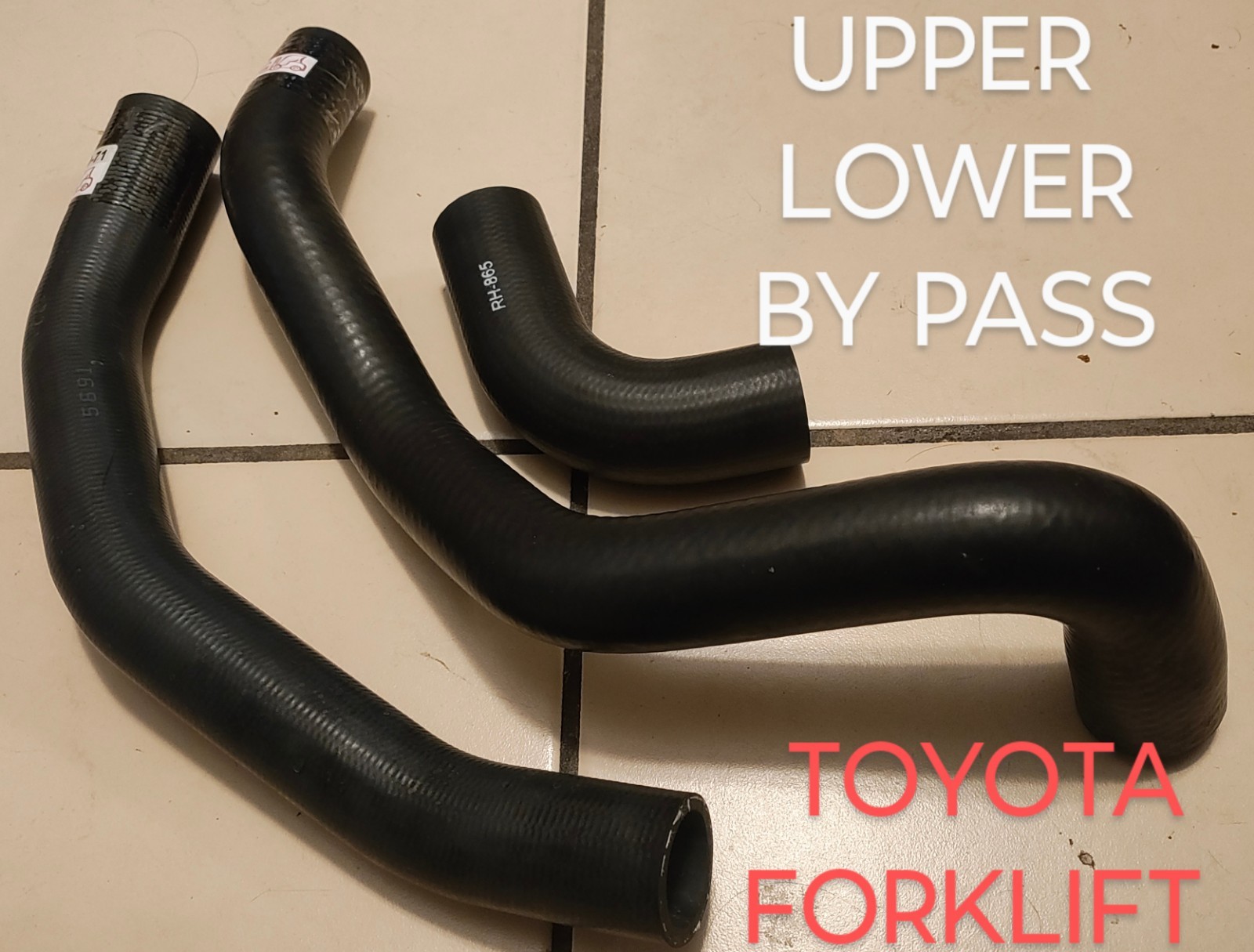 Toyota Forklift Upper, Lower, & Bypass Radiator Hose MODEL 6F