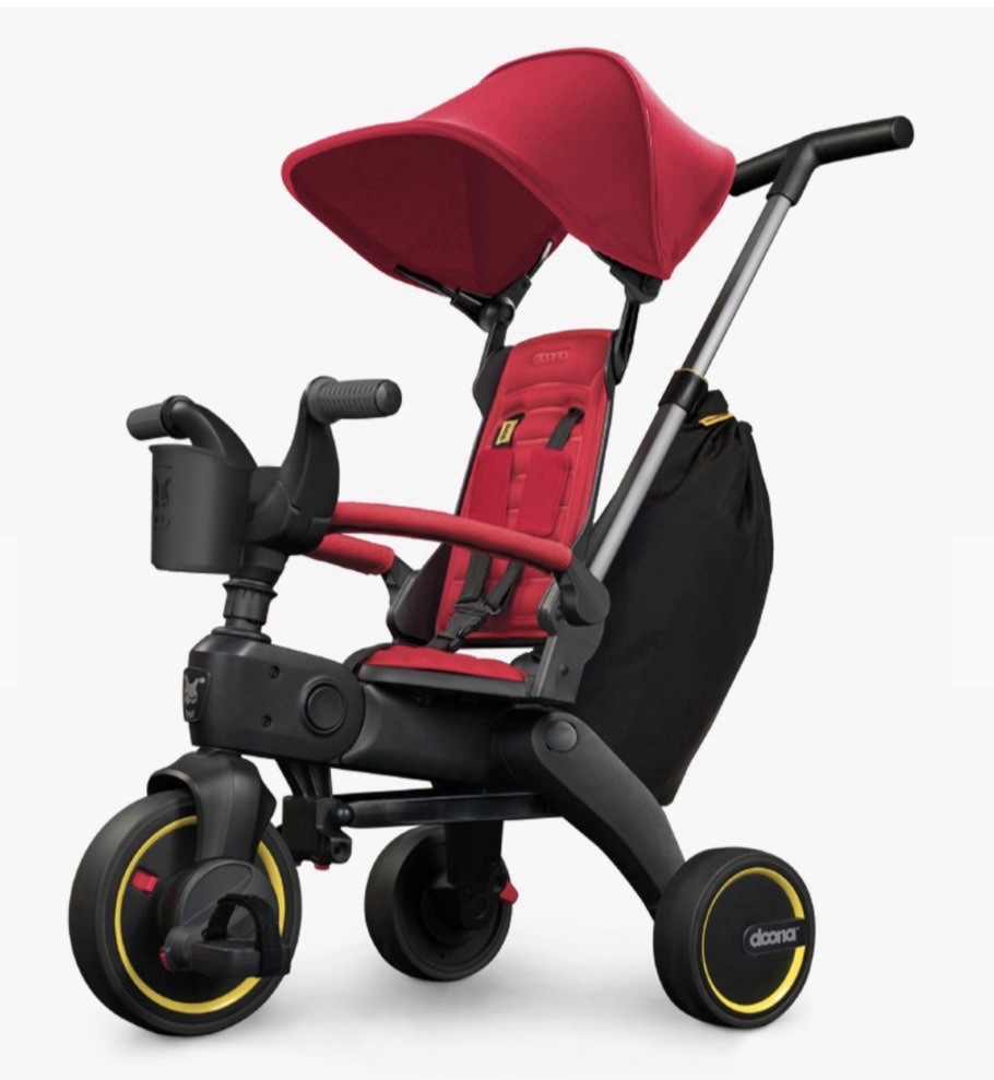 DOONA Liki Trike S3 Flame Red 5-in-1 Foldable Tricycle for Toddlers