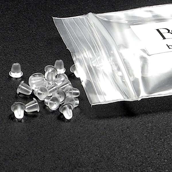 300 Clear Hypoallergenic Soft Plastic Earring Backings for Post & Stud Earrings
