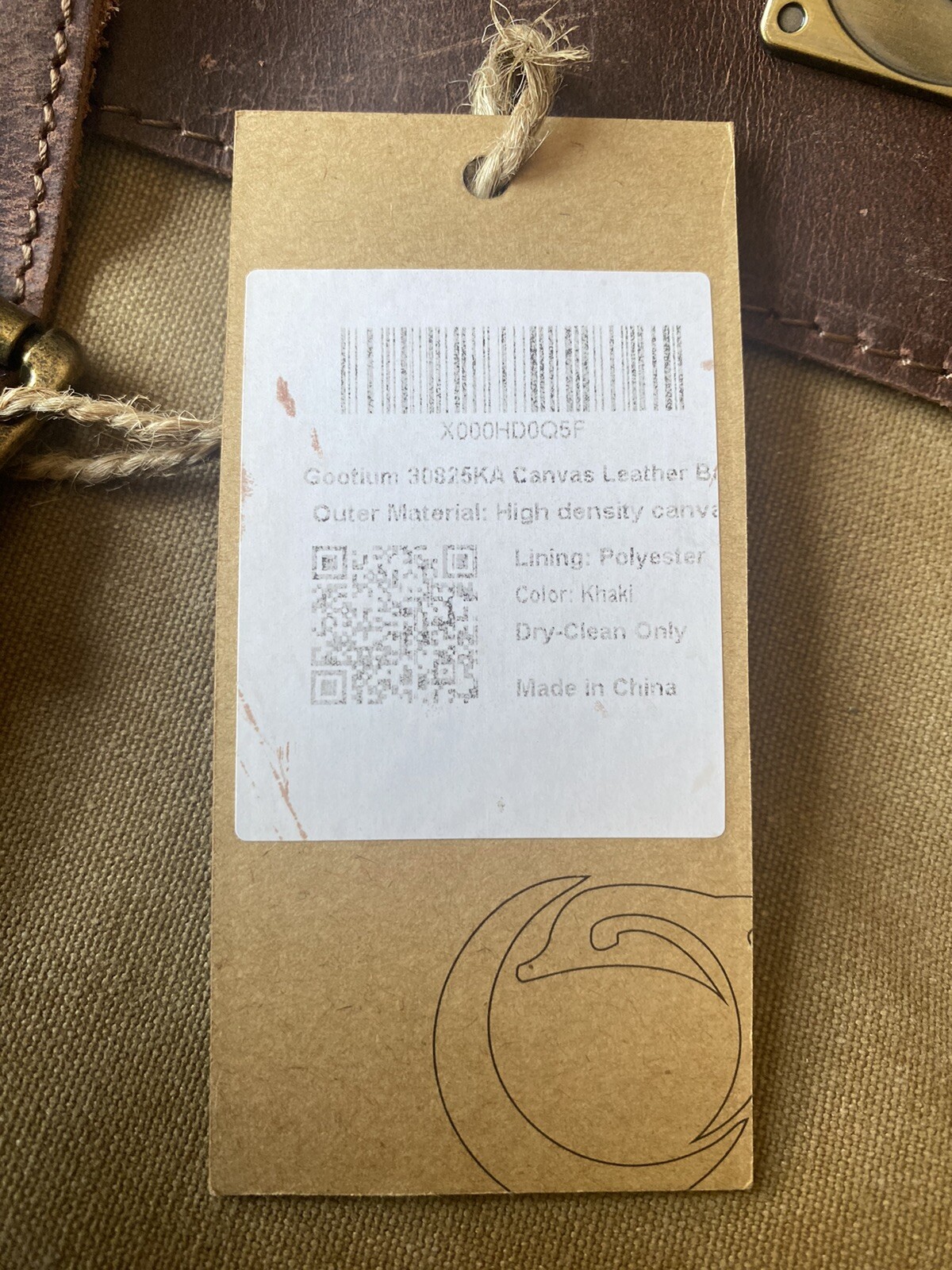 NWT..GOOTIUM…Canvas Leather Messenger Laptop Bag