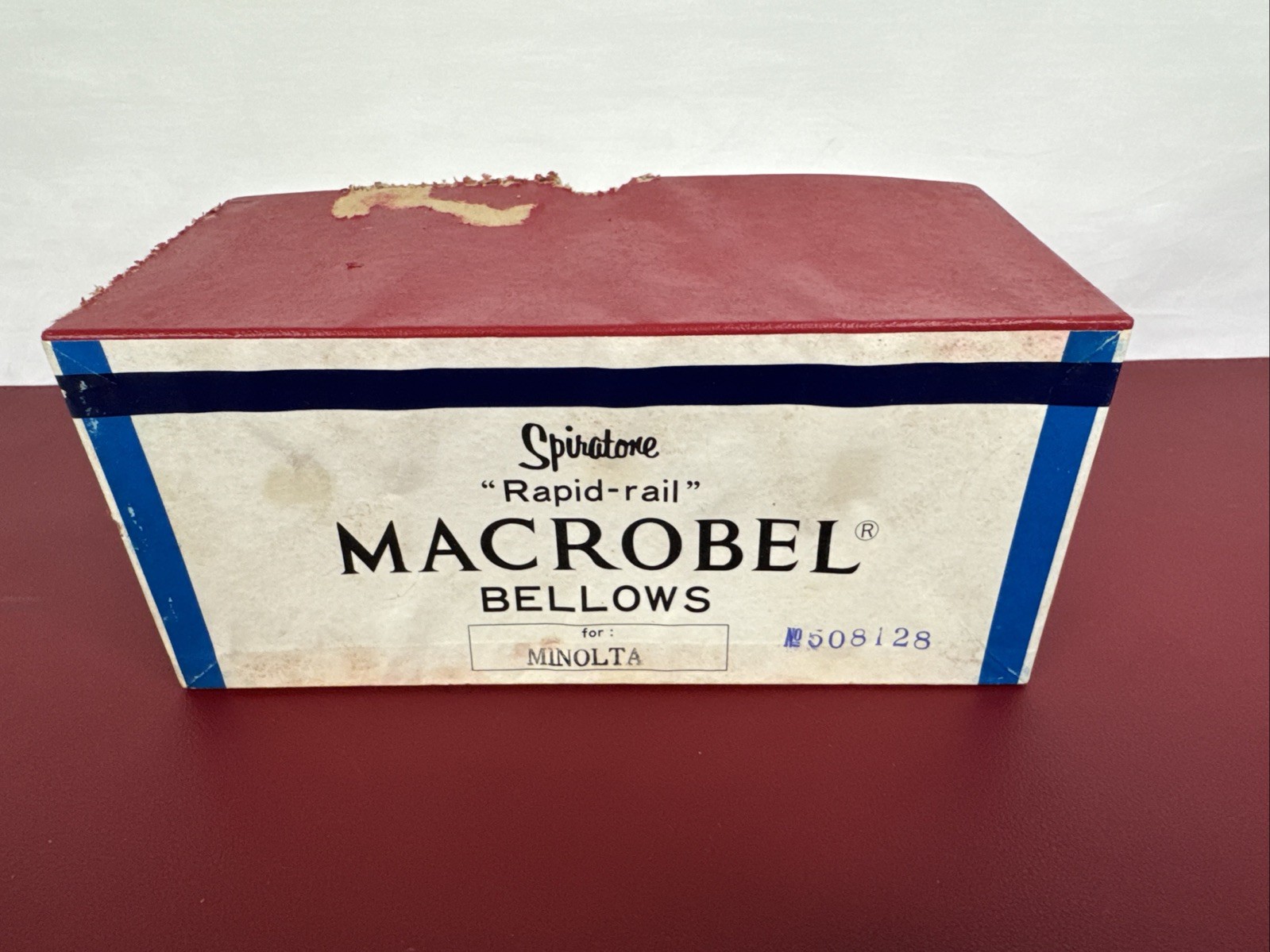 vintage Spiratone Rapid Rail Macrobel Bellows For Minolta, NIOB
