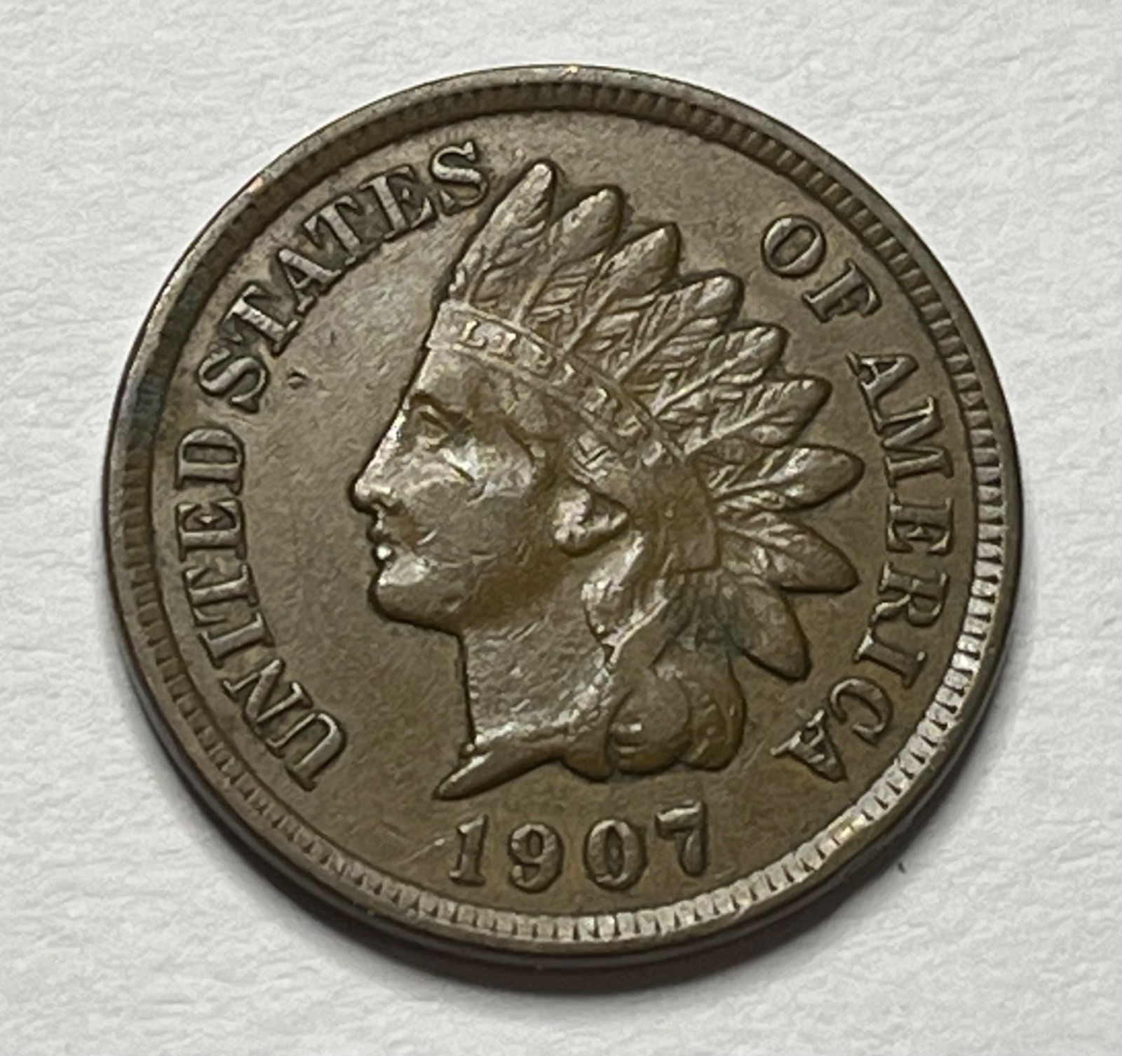 1907-P Indian Head Cent - Nice Higher Grade Circulated Penny; X060