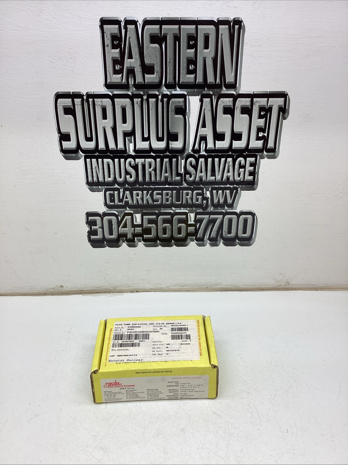 Curtiss Wright Pop-A-Plug Kit P2-900-S-QA 316SS NIB Sealed