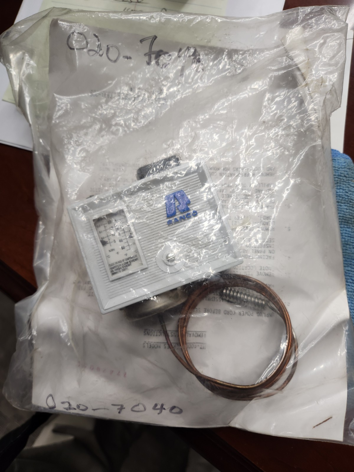 Ranco 020-7040 Cold Control/Thermostat