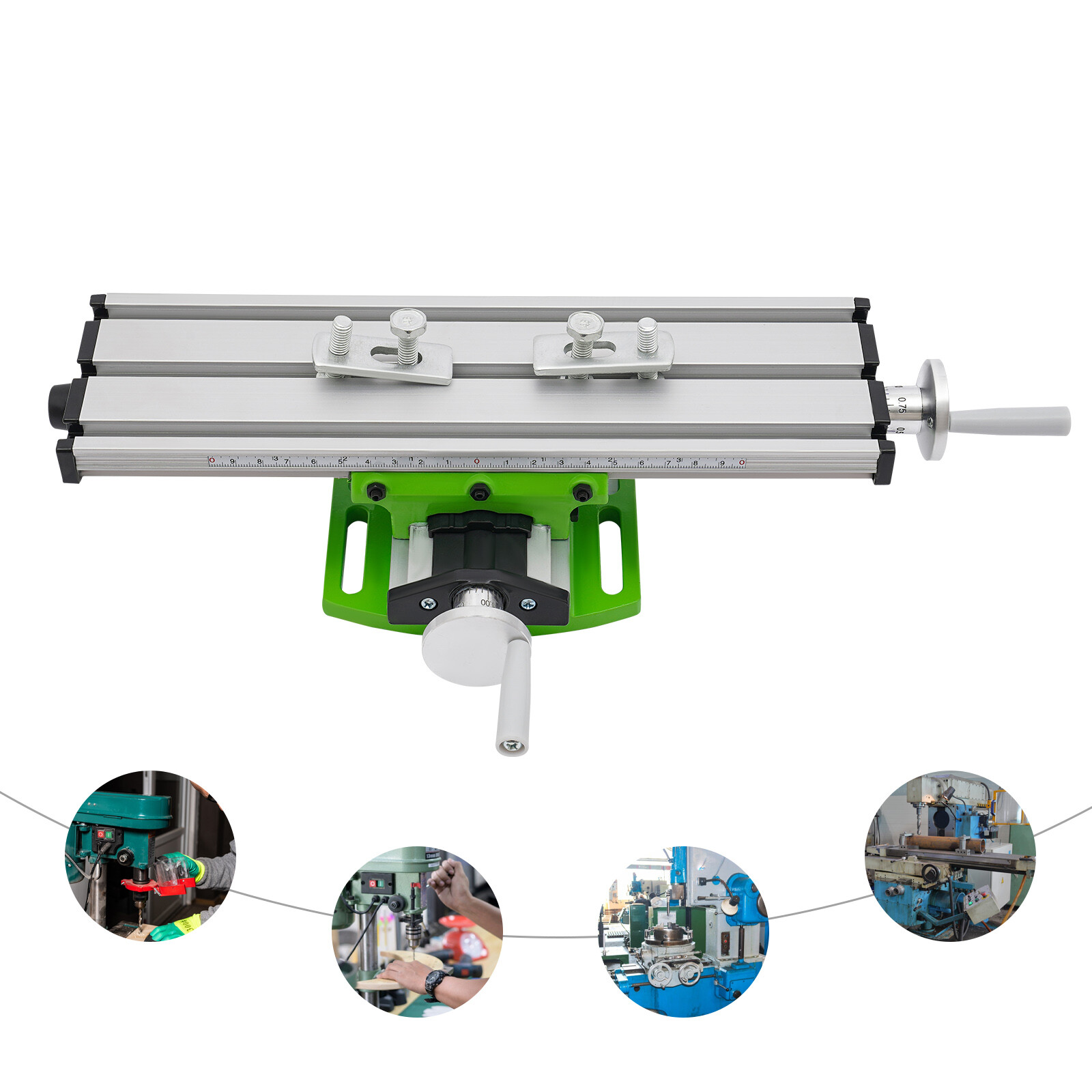 Cross Slide Drill Press Bench Axis Mill Machine Work Table Compound Vise Vice