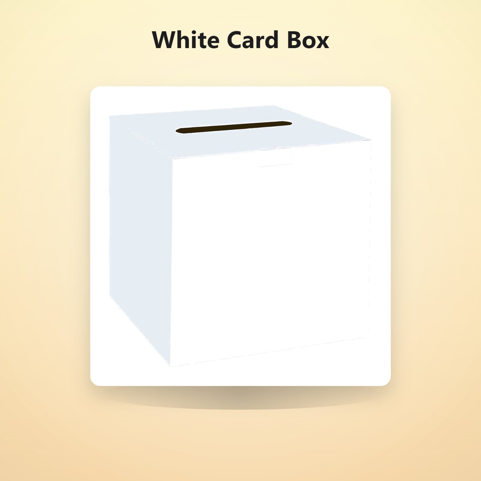 White Card Box for Party Large Gift Card Box Holder 9.8" x 9.8" Money Cards B...