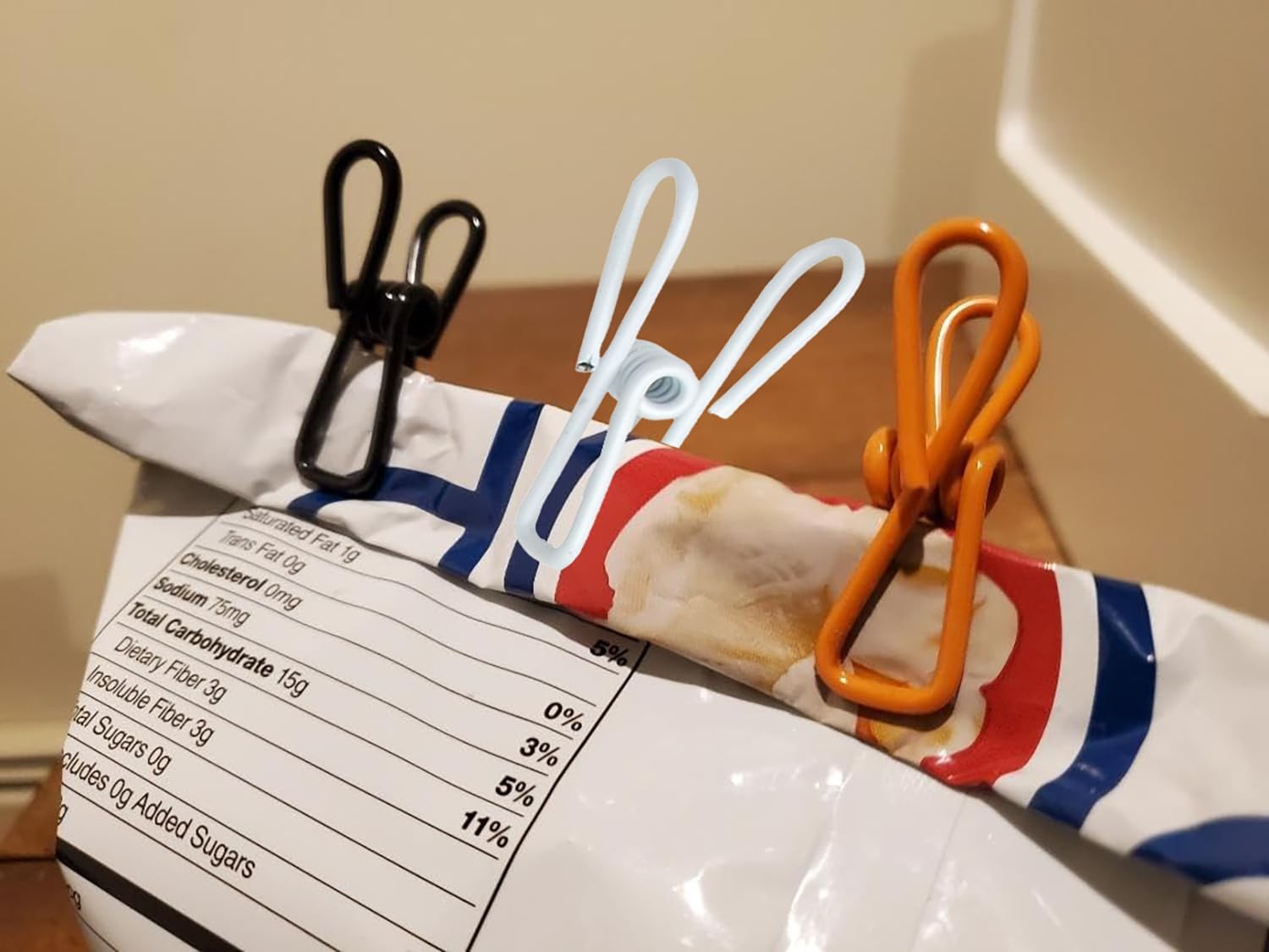 2 Inch Chip Clips Black,Steel Clothes Pins Utility PVC-Coated Steel Black