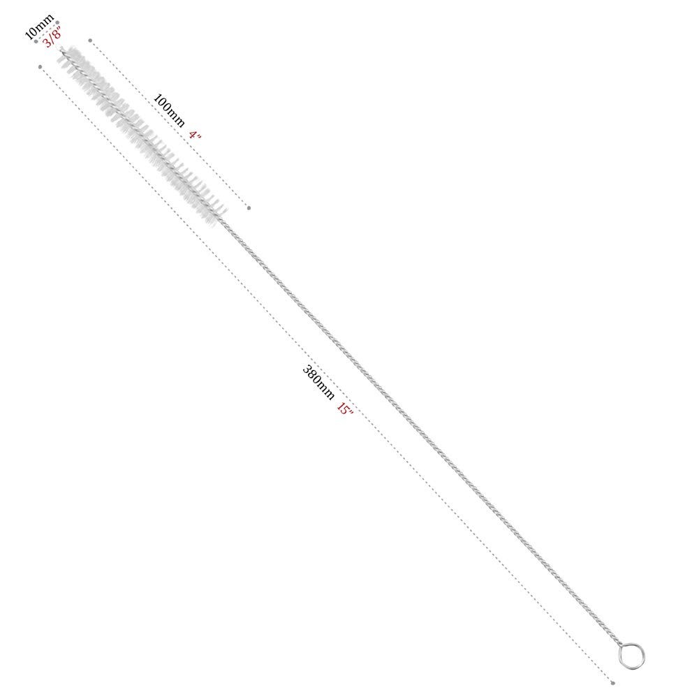 Drinking Straw Cleaning Brushes Set 15" Extra Long 15", Transparent Nylon