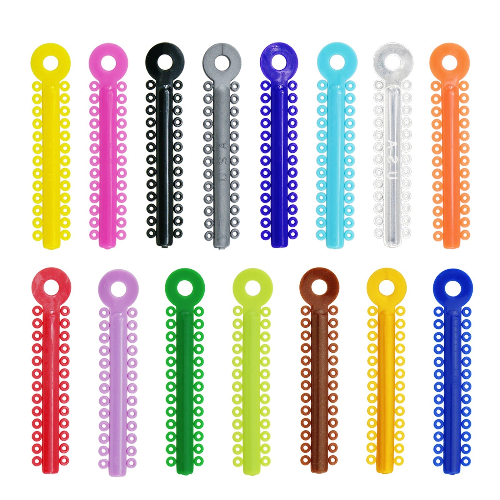 1040 Pcs Dental Orthodontic Elastic Ligature Ties Rubber Bands for Brackets