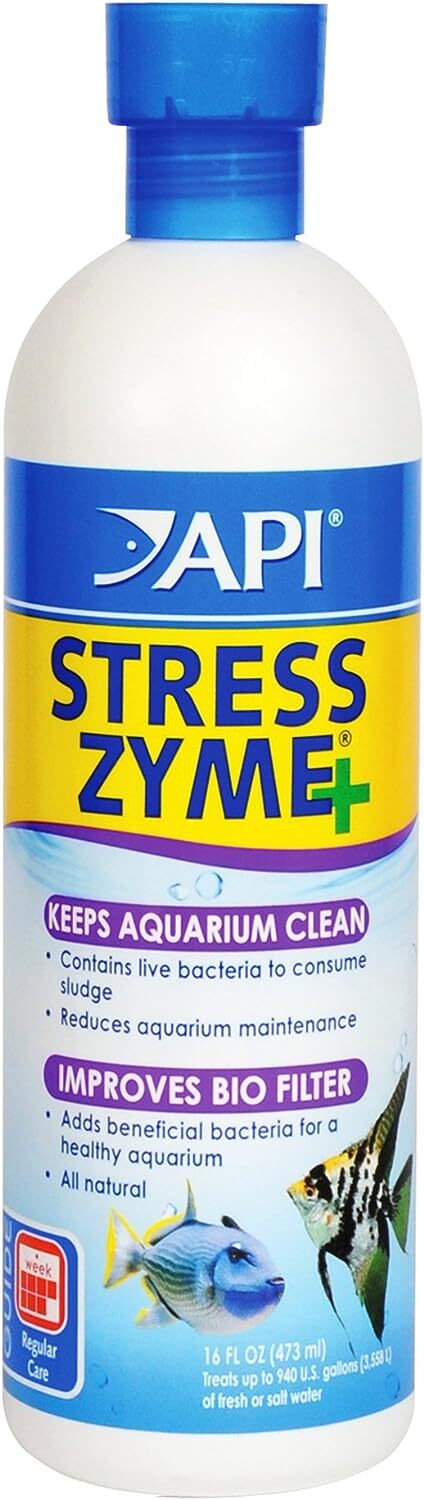 Api Stress Zyme 16 Oz Aquarium Water Treatment Clean Healthy Freshwater Saltw...