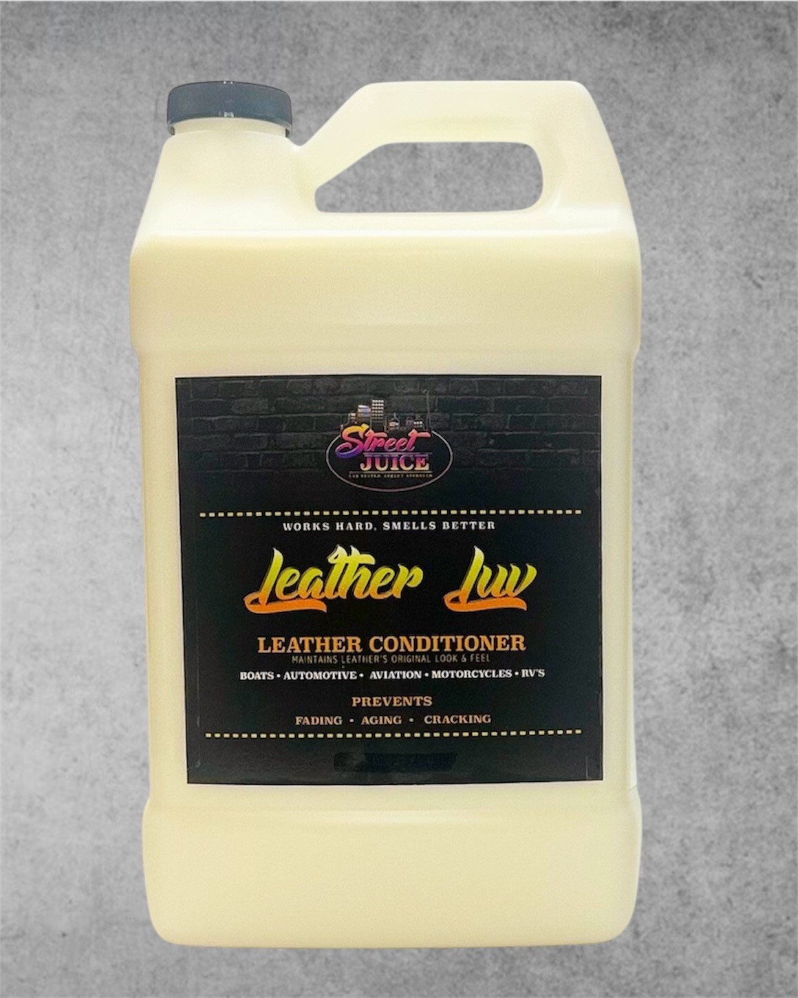 Leather Luv LL-1 Street Juice Products Sprayable Leather Conditioner 128 fl oz