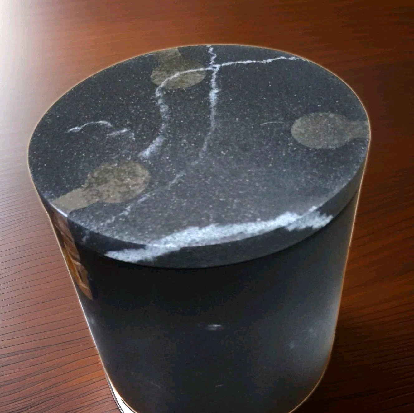 Threshold Black Faux Marble Canister w/Lid Resin Accessories Jar Any Room