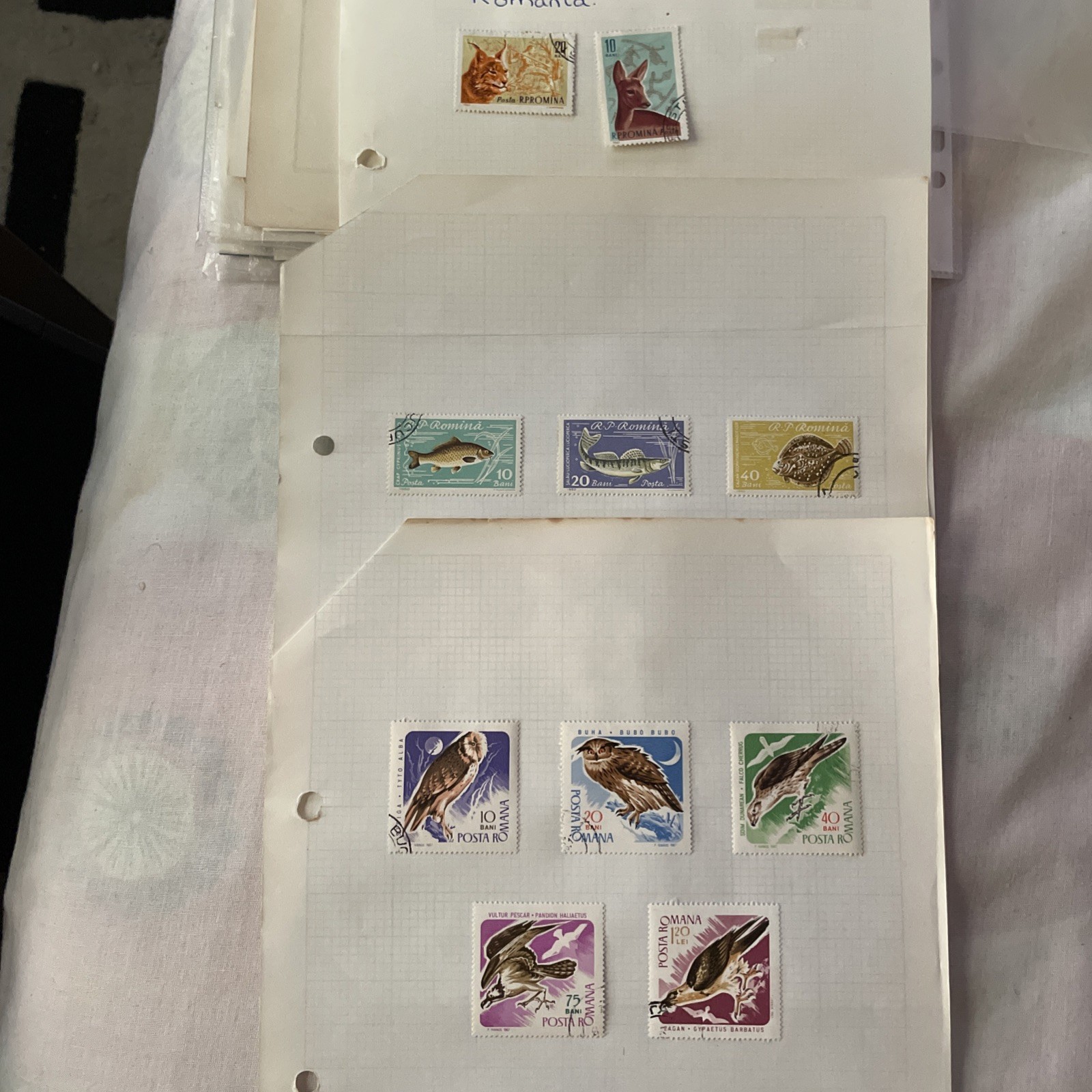 WORLDWIDE Stamps UNCHECKED. On page or part pages*ROUMANIA*184 3 page/parts