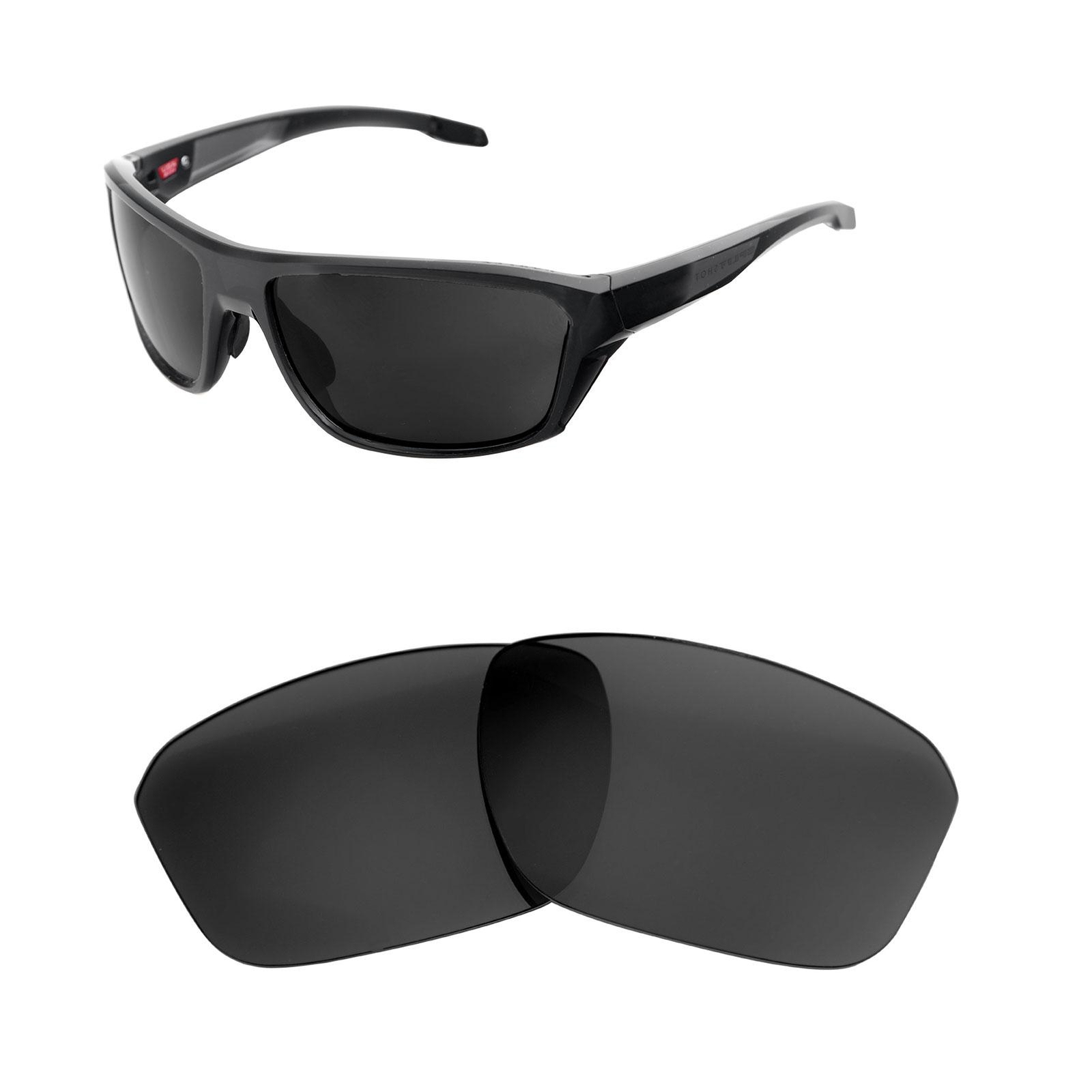 Walleva Black Polarized Replacement Lenses For Oakley Split Shot Sunglasses