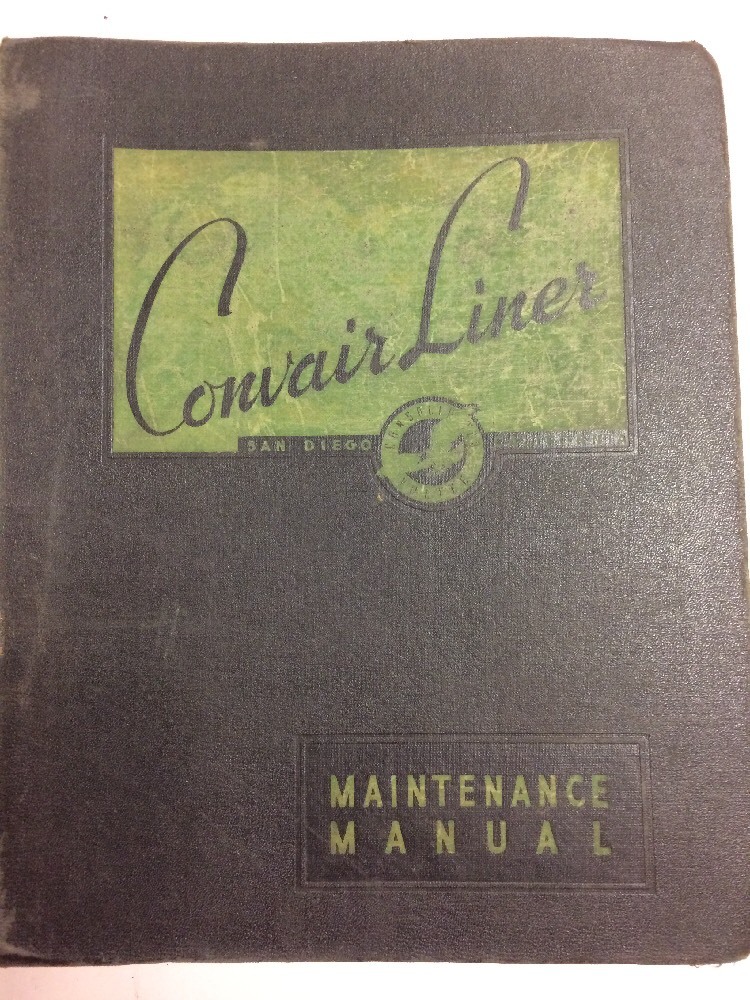 1950 Convair Liner Model 240 Original Handbook Of Structural Repair