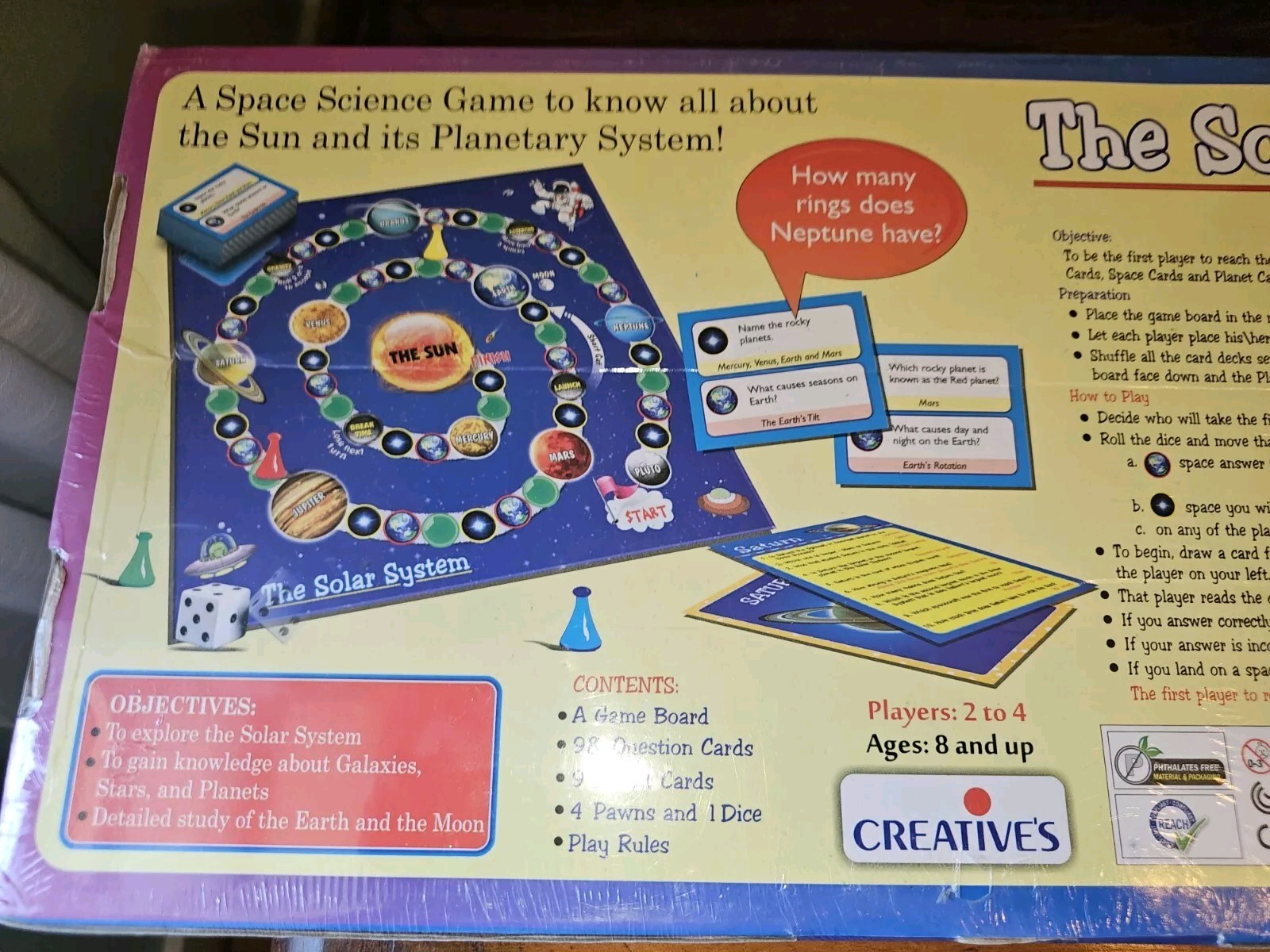 Creative Educational Aids Solar System Sun Planetary Board Game Galaxies New