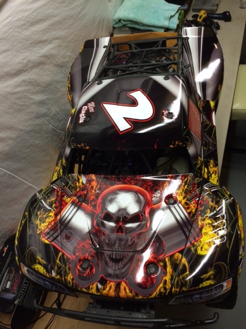 Losi 5ive T Skull with Flames X Factor wrap decals stickers BIG FLEX ROVAN
