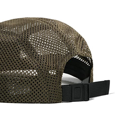 Mesh Flat Brim Ball Cap Trucker 5-Panel Hat Quick Dry One Size Asbh02-black