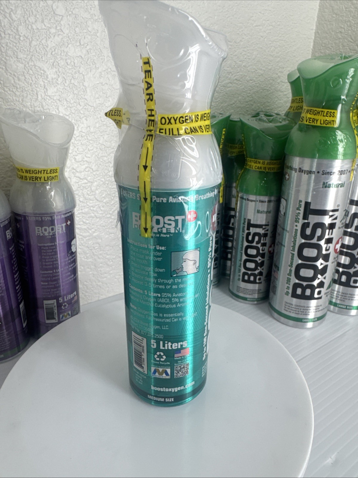 Boost Oxygen Energy Menthol-Eucalyptus 5 Liter Medium Size🎈FREE SHIP🎈Breathe