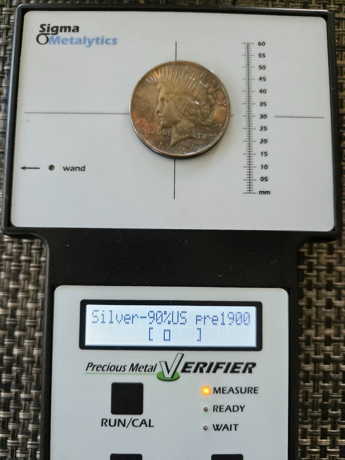 1924 Silver PEACE Dollar Coin Liberty $1 United States Rainbow Monster Toned