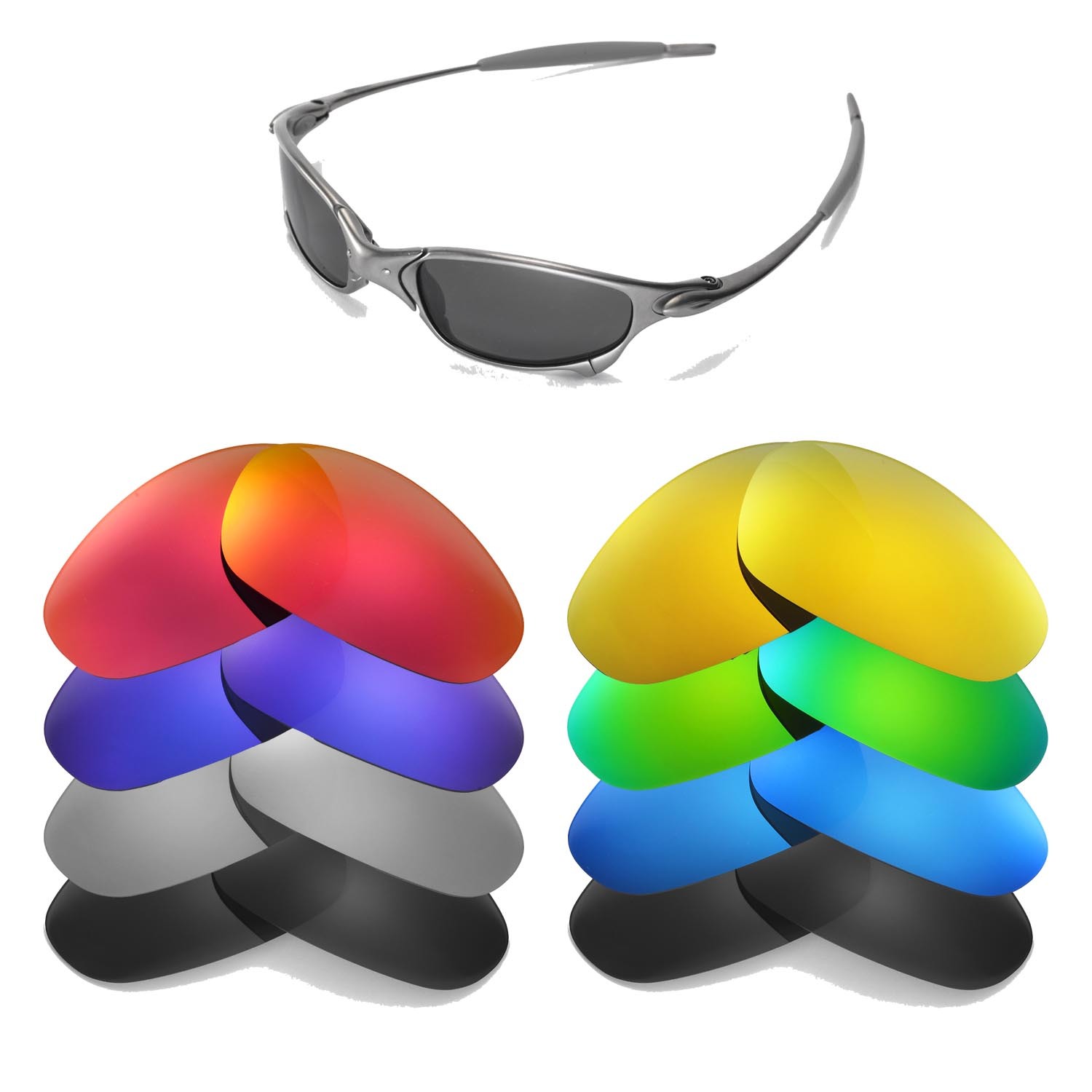 Walleva Replacement Lenses for Oakley Juliet Sunglasses - Multiple Options