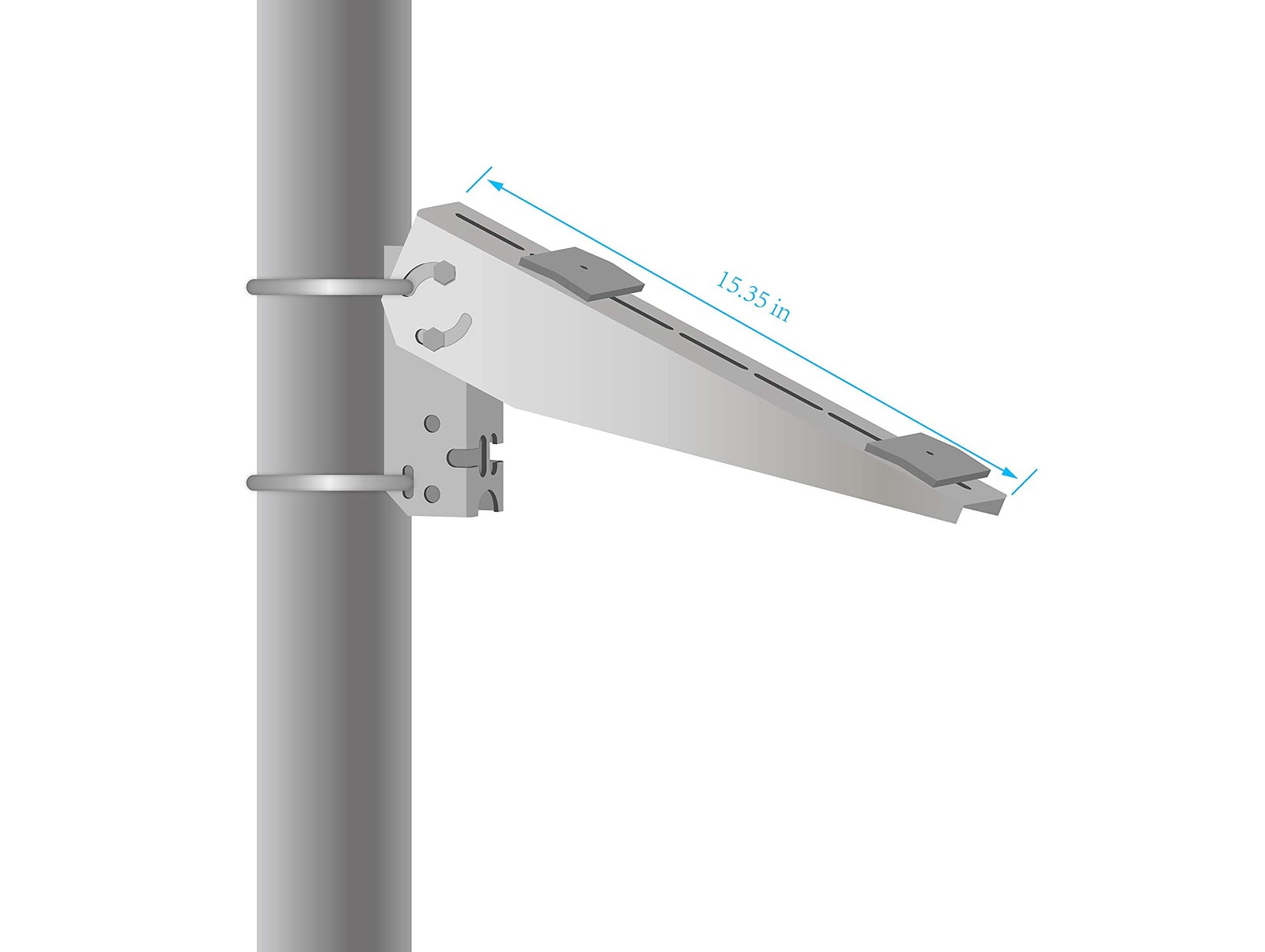 Newpowa Universal Angle Adjustable Mounting Bracket Single Arm Pole, Wall and Gr