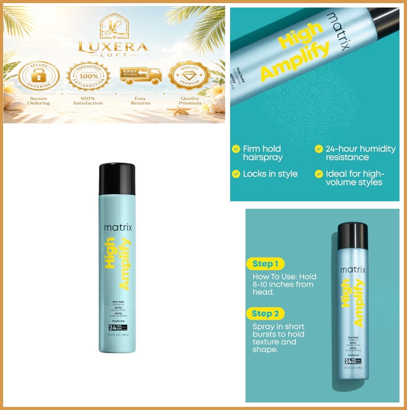 High Amplify Firm Hold Volumizing Hairspray for Fine Hair 10.2 oz Silicone Free
