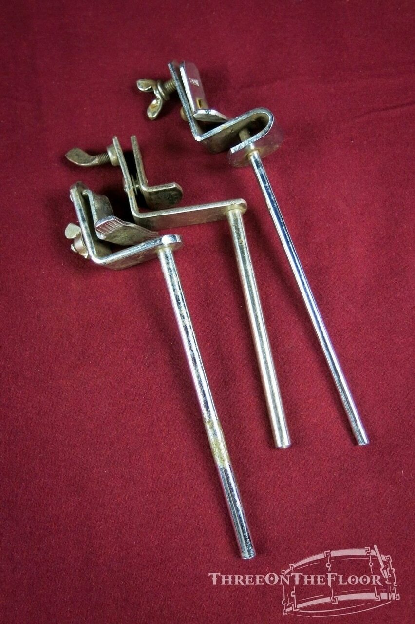 (x3) No Brand Bass Drum  Auxiliary Mounts : Trap Set : Lot120