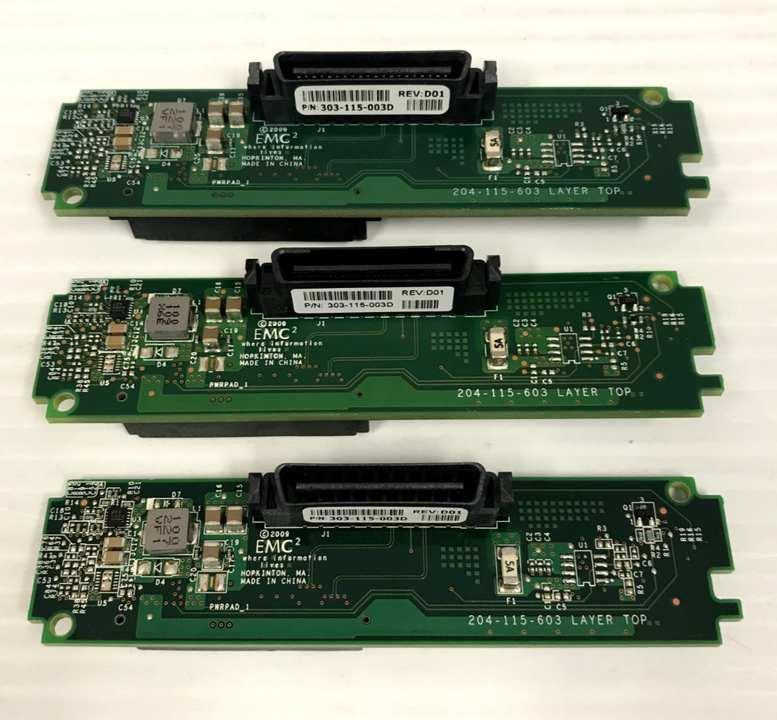 Lot of 3x EMC 303-115-003D SAS to Fiberchannel (FC) Interposer Green Board