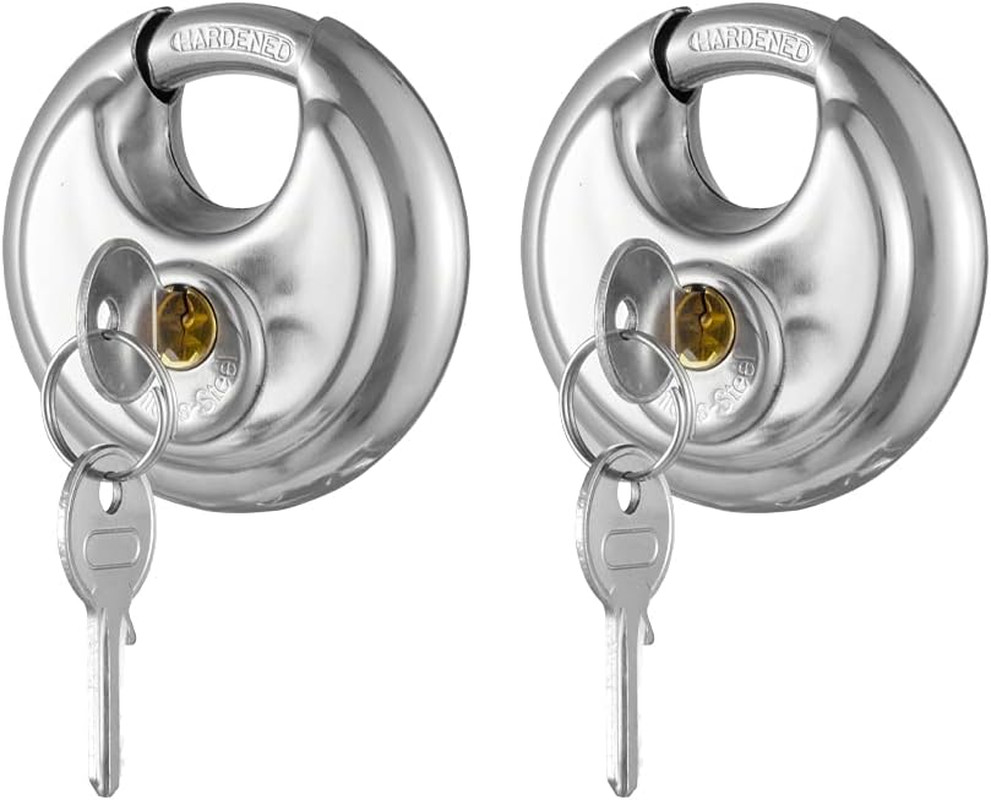 Keyed Alike Padlock with Key, 304 Stainless Steel Storage Unit Lock,2-3/4 In.Wid