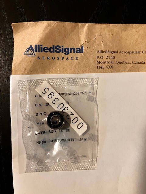 2523973 (bearing,ball) Allied Signal(Honeywell) (new old stock).
