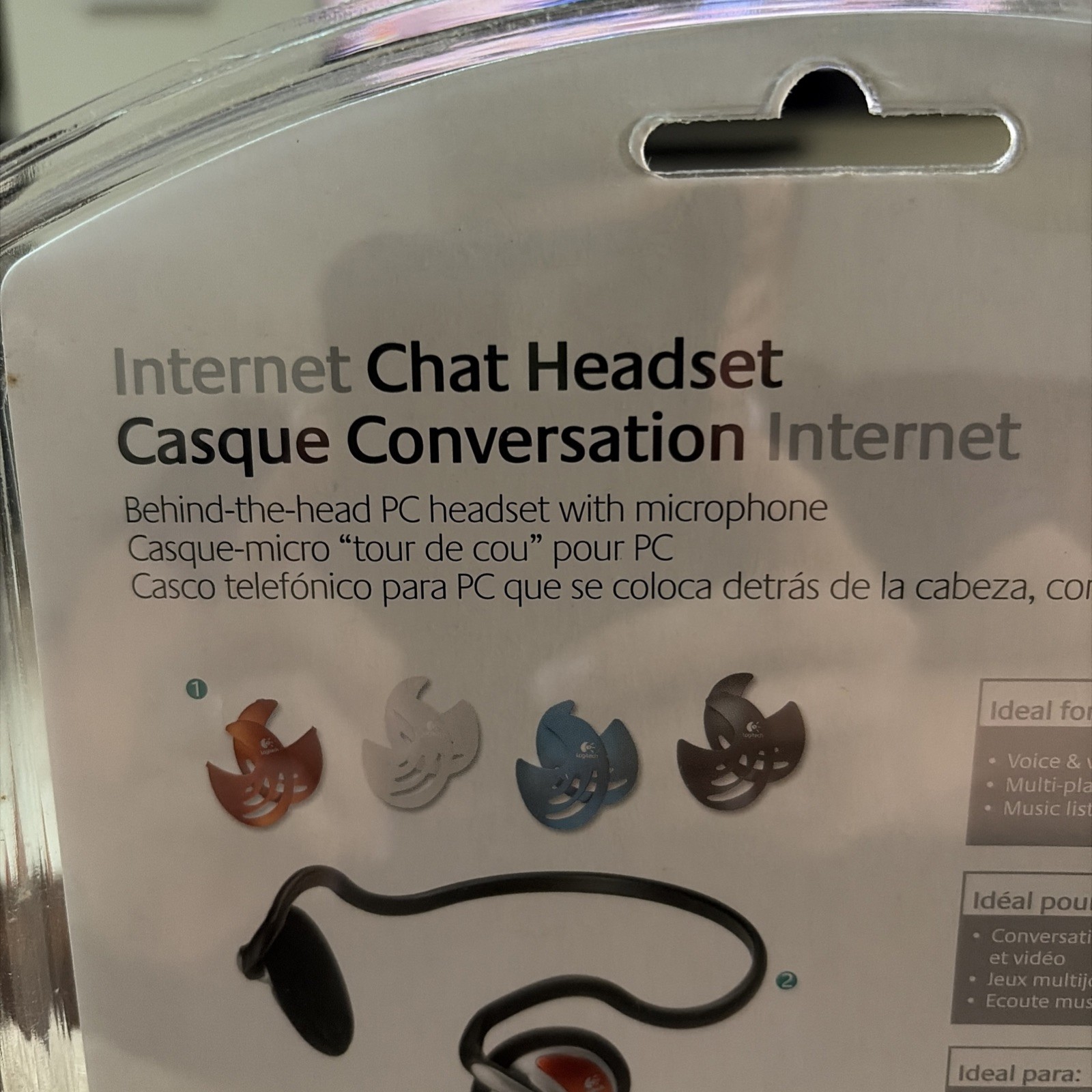 Logitech Internet Chat Headset Behind the Head Multicolored Computer New Sealed