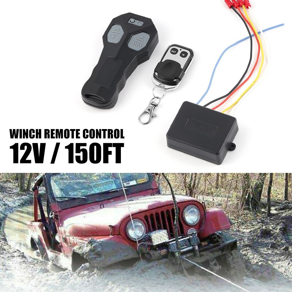 12V ATV SUV UTV Wireless Winch Remote & Receiver Control Kit Switch Handset