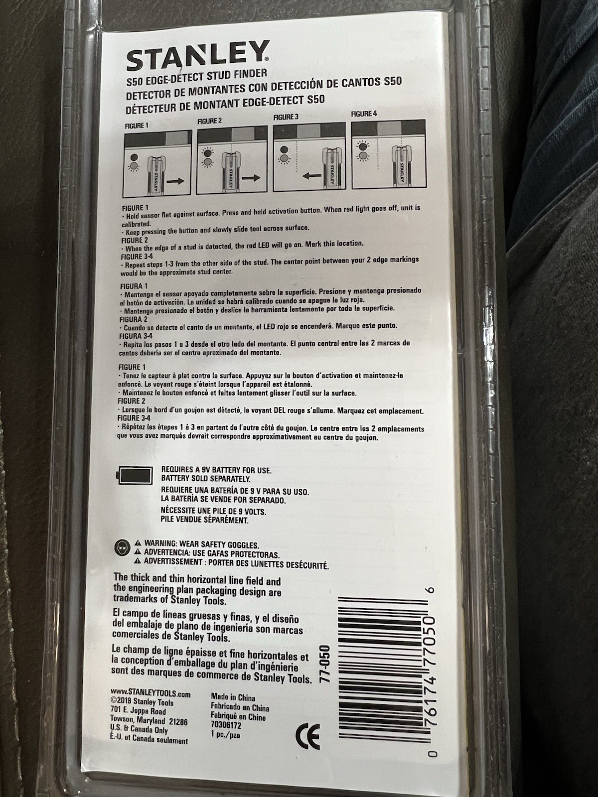 Stanley S50 Edge Detect Stud Finder 77-050
