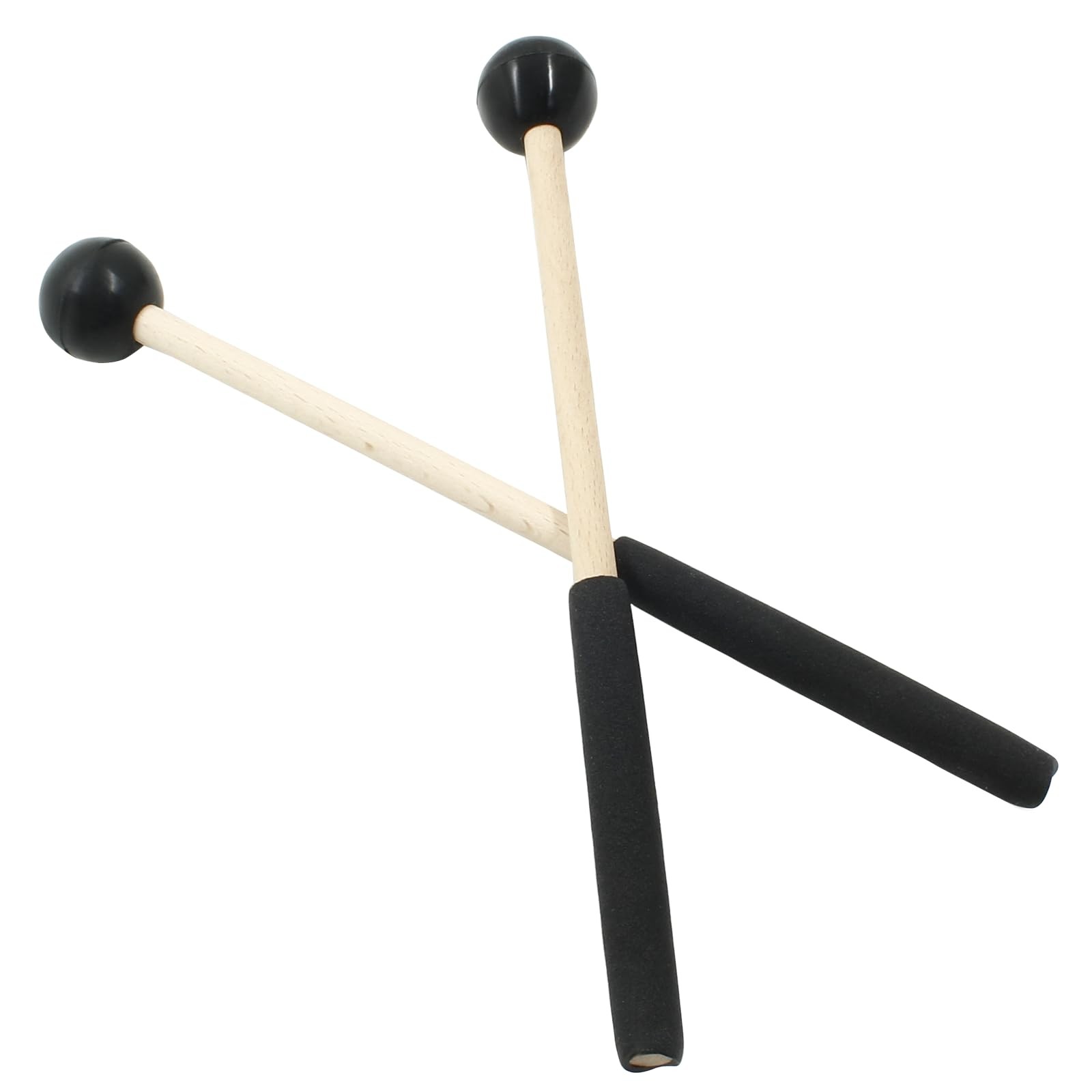 8 Inch Percussion Mallets Stick with Rubber Head and Handle，Wood Drum Mallets...